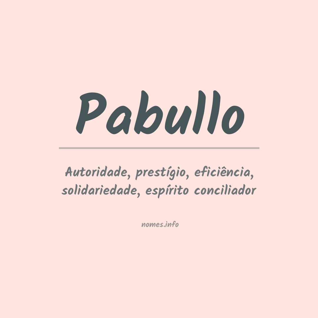 Significado do nome Pabullo