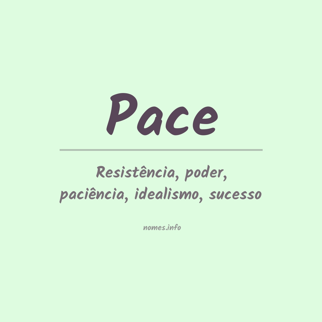 Significado do nome Pace