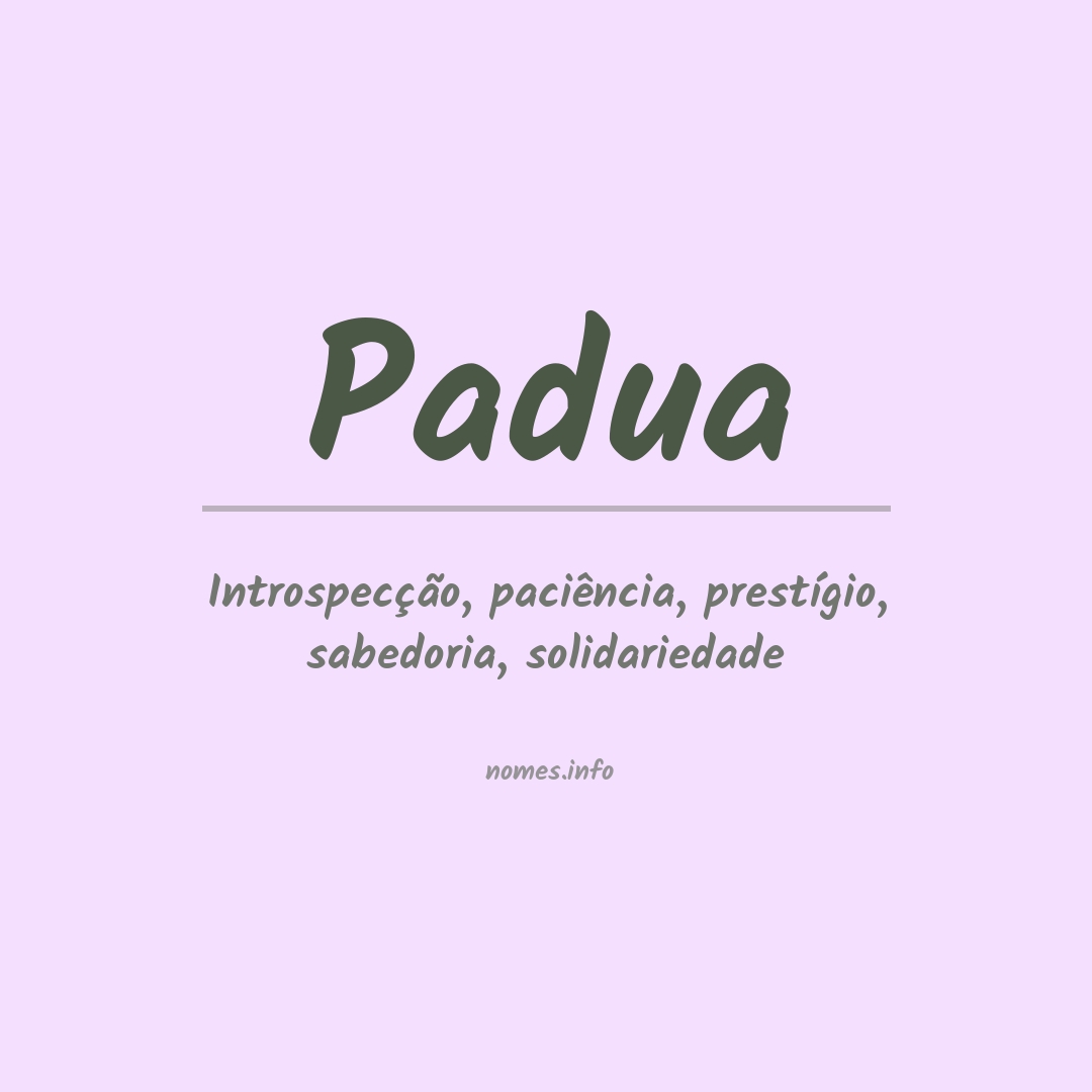 Significado do nome Padua