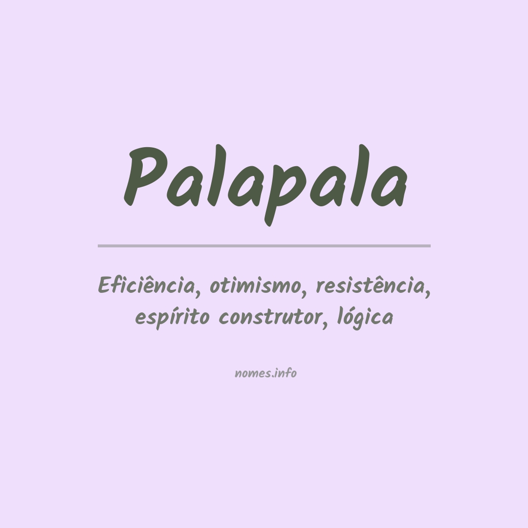 Significado do nome Palapala