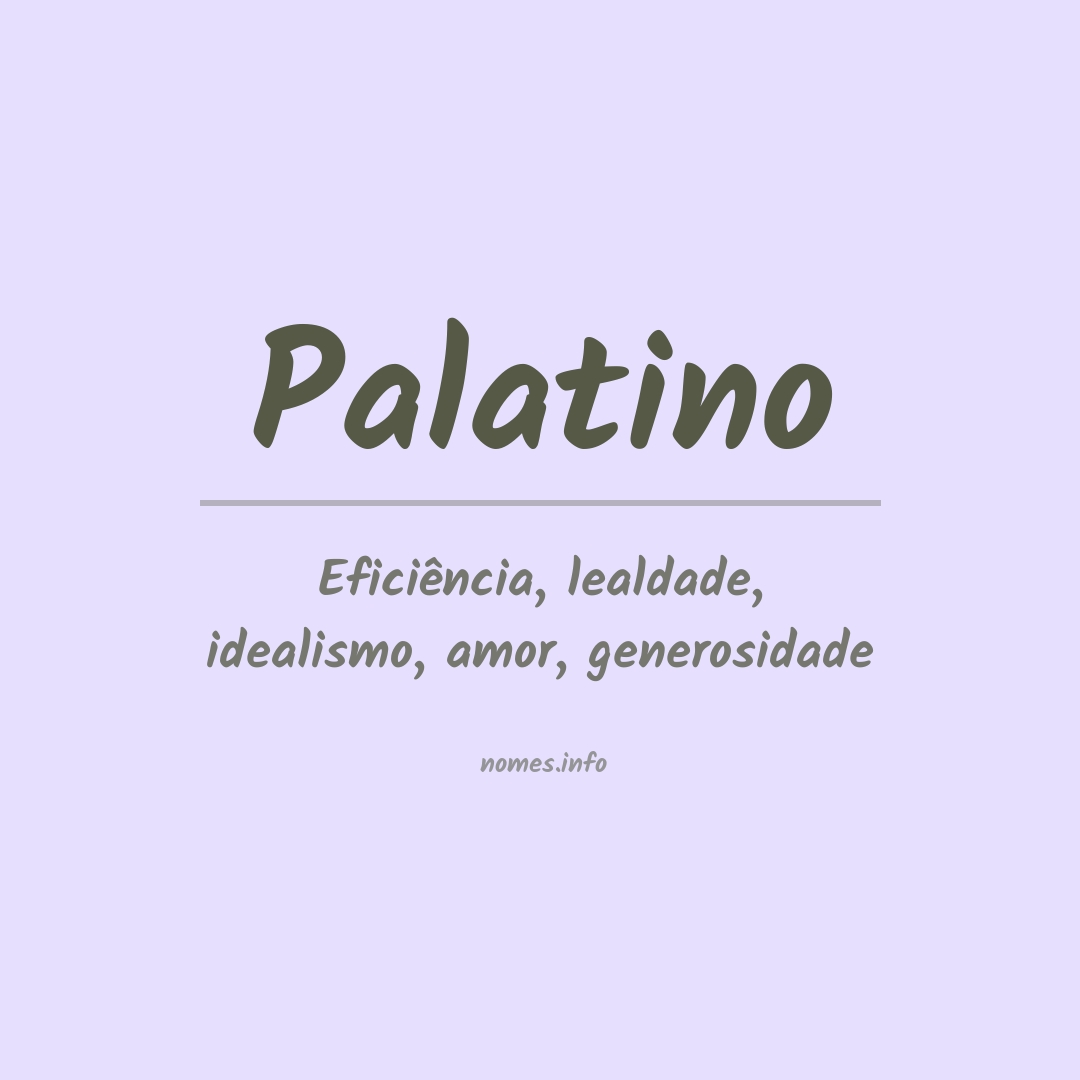 Significado do nome Palatino