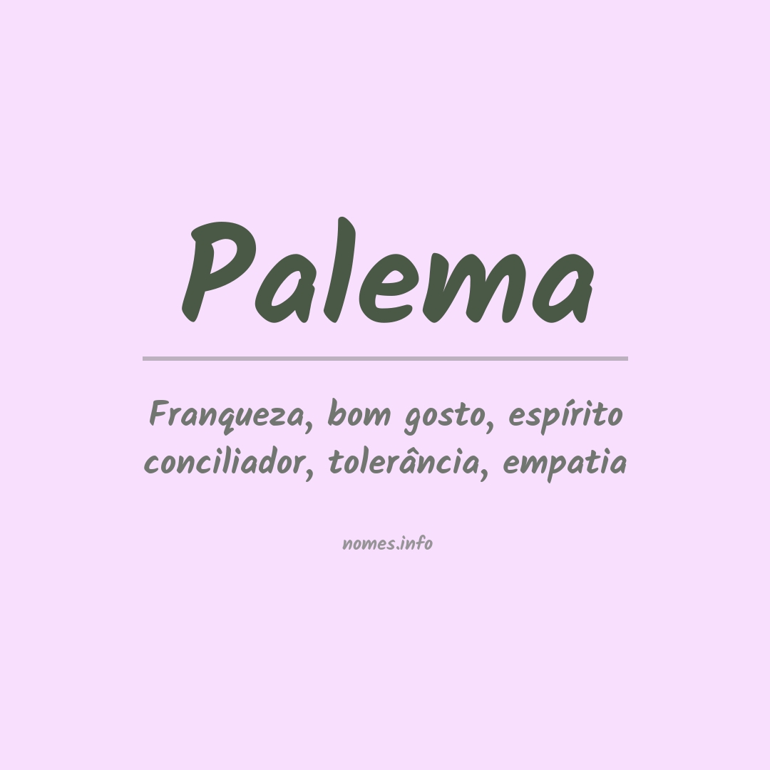 Significado do nome Palema