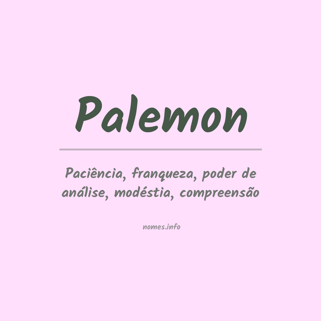 Significado do nome Palemon