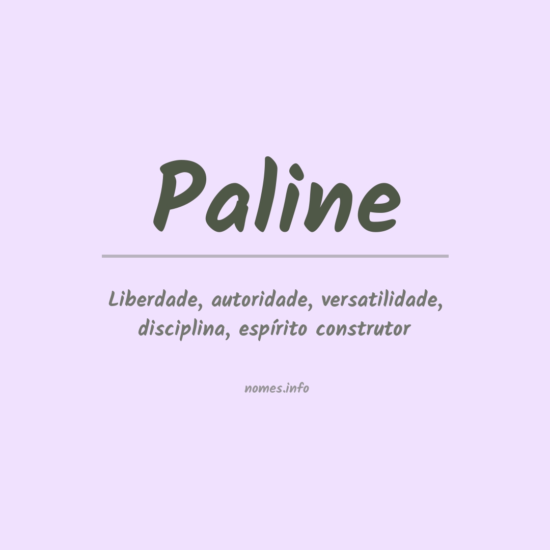 Significado do nome Paline