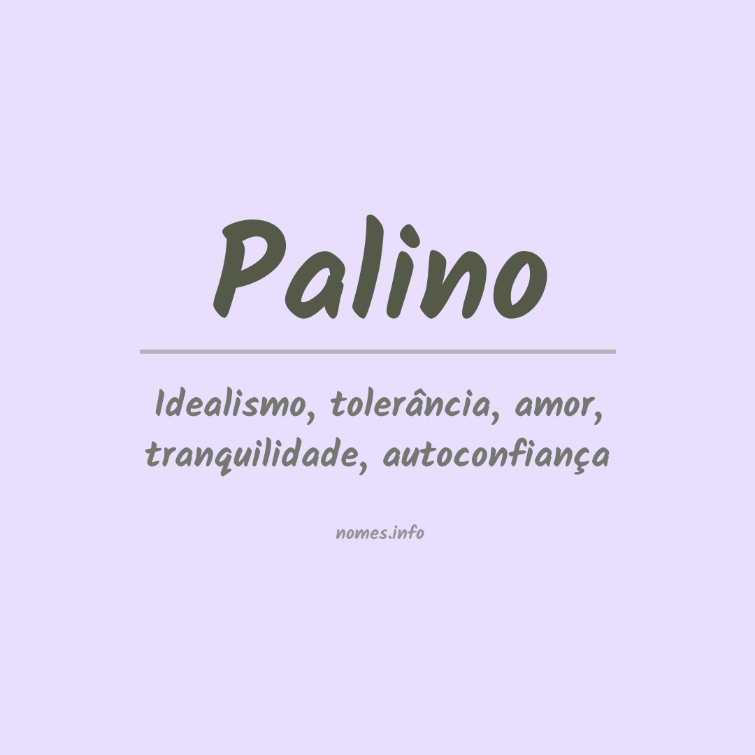 Significado do nome Palino