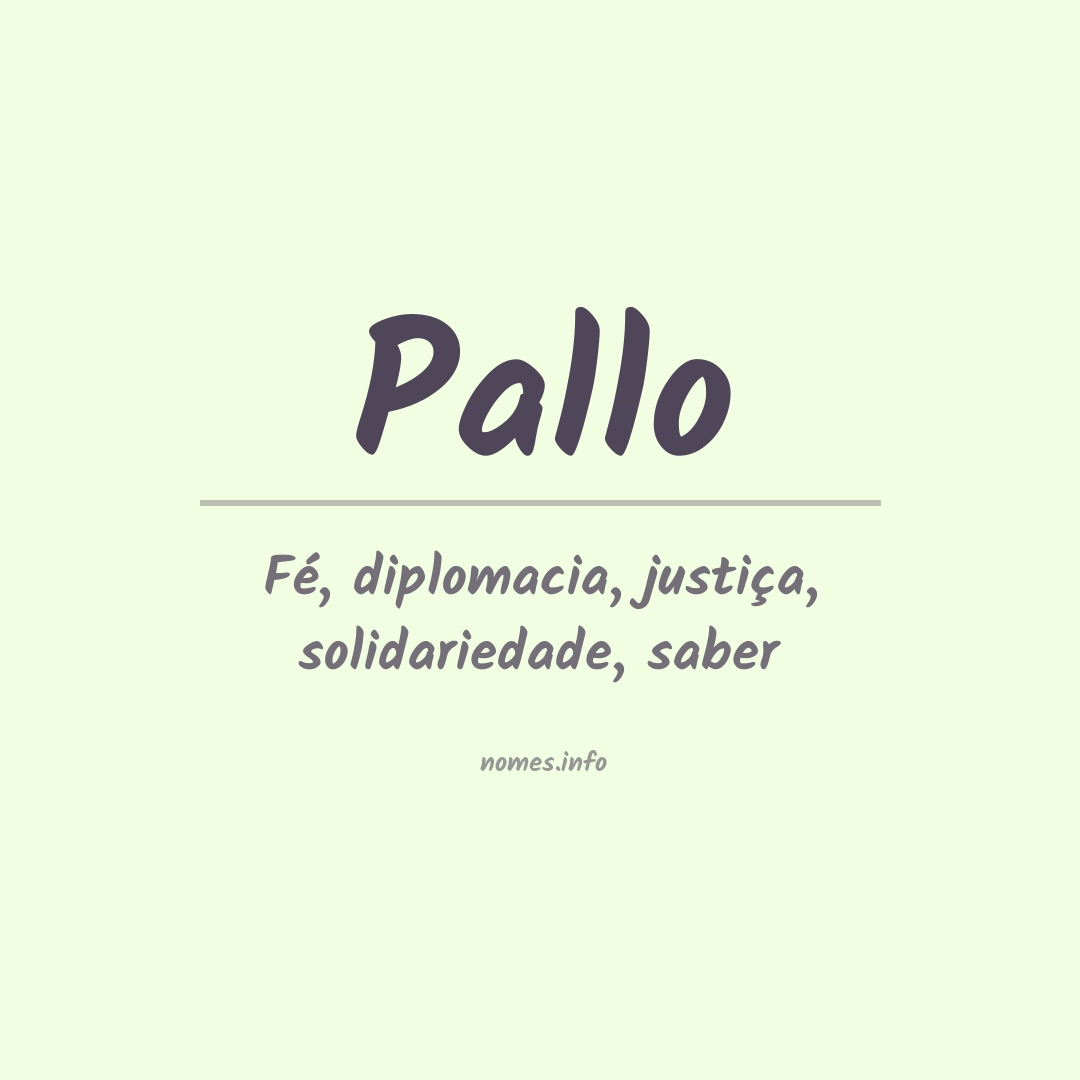 Significado do nome Pallo