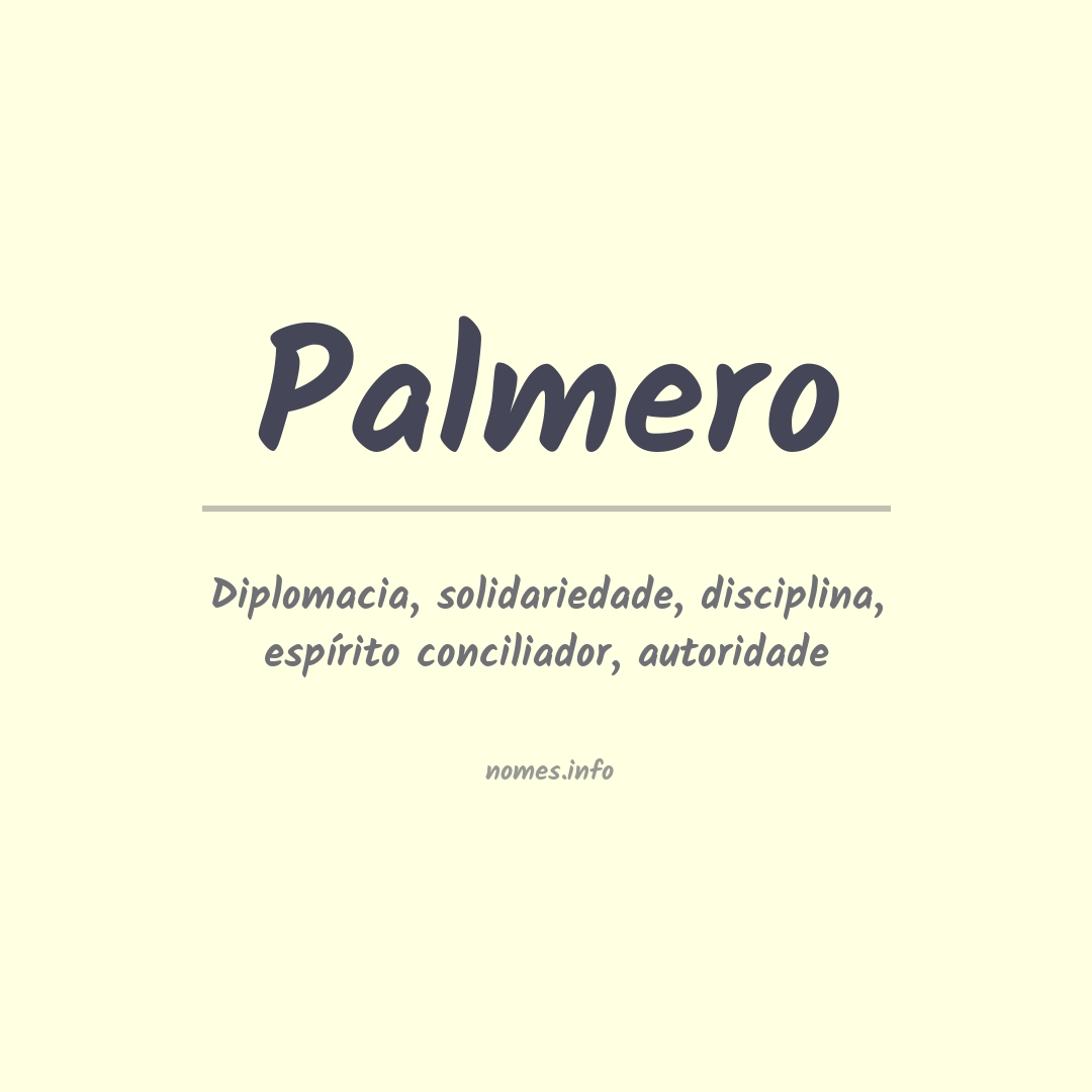 Significado do nome Palmero