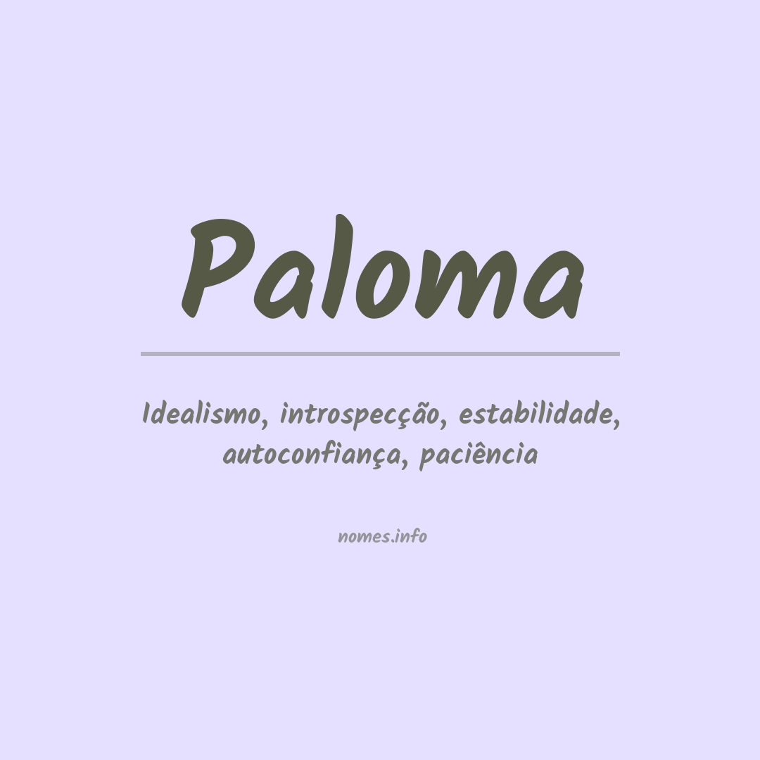 Significado do nome Paloma