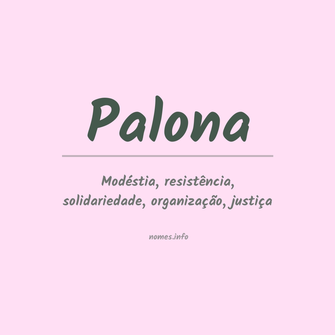 Significado do nome Palona