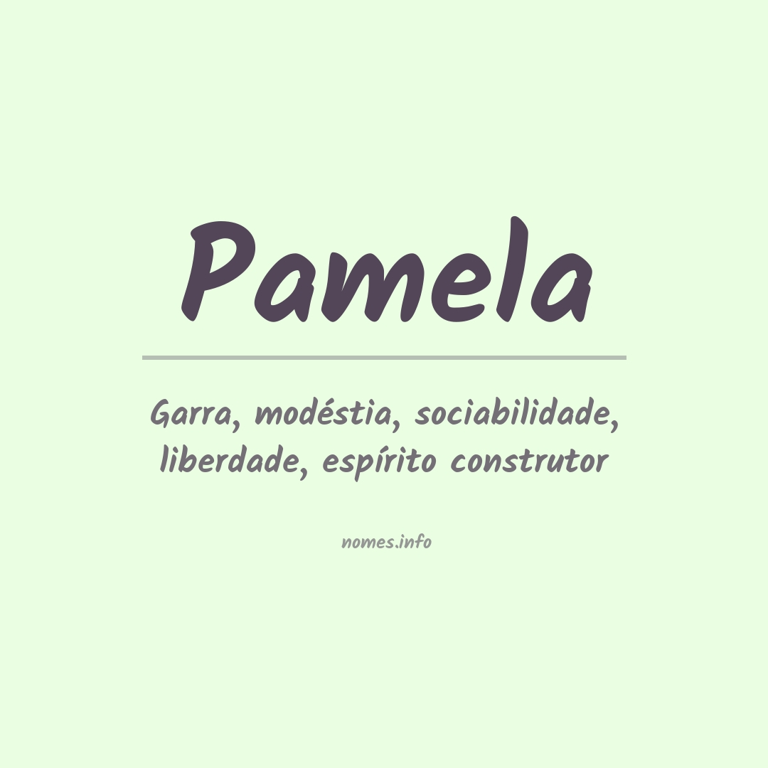 Significado do nome Pamela