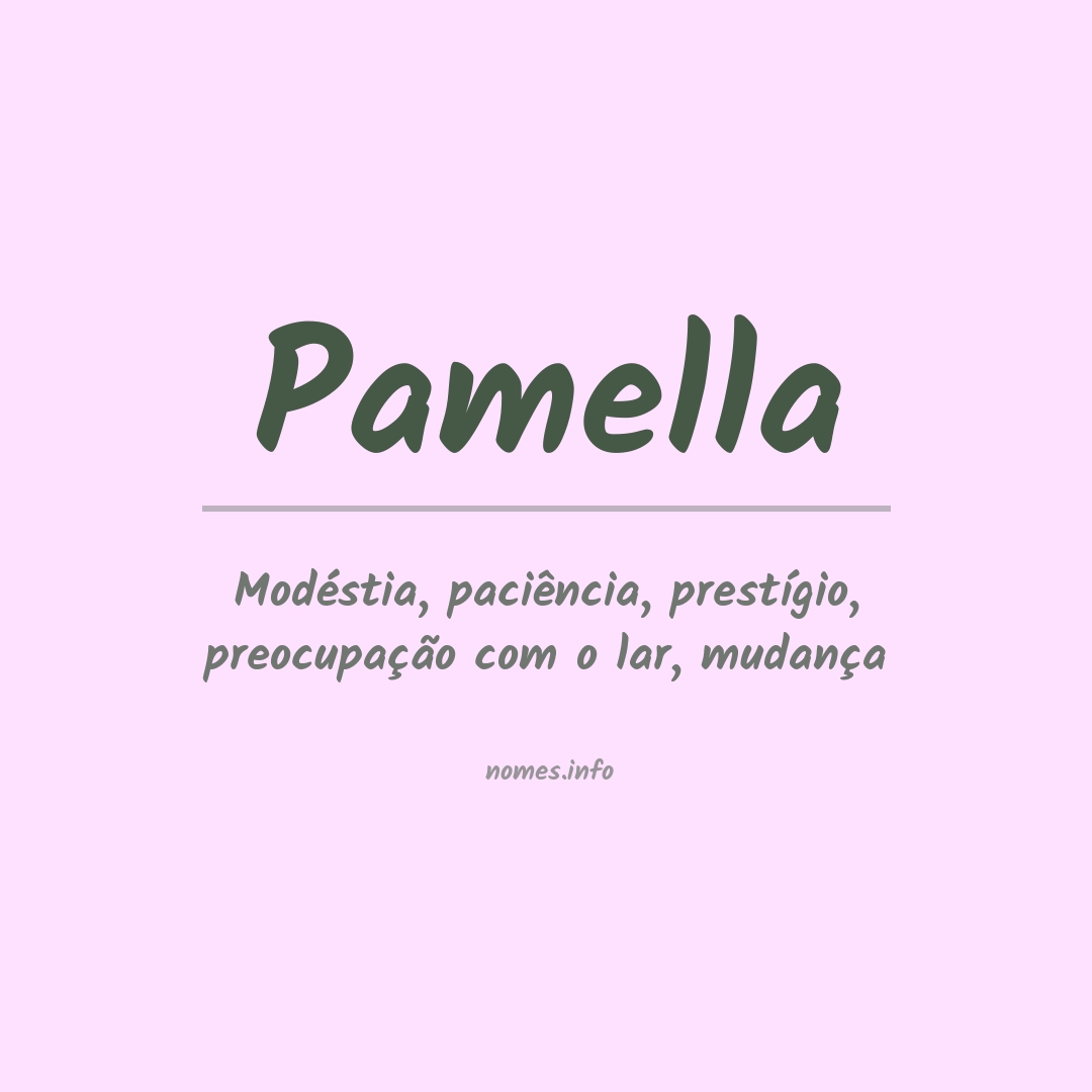 Significado do nome Pamella