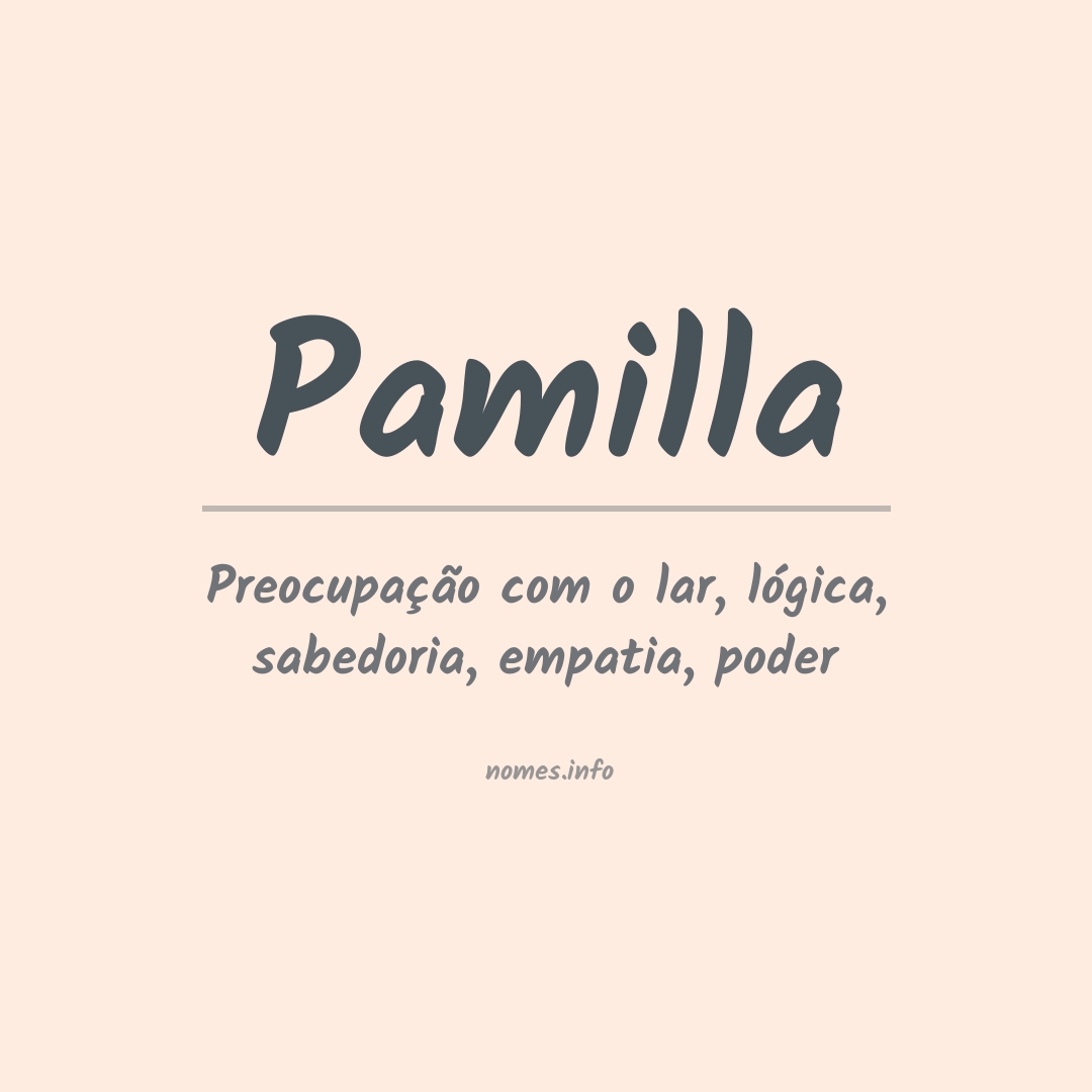 Significado do nome Pamilla