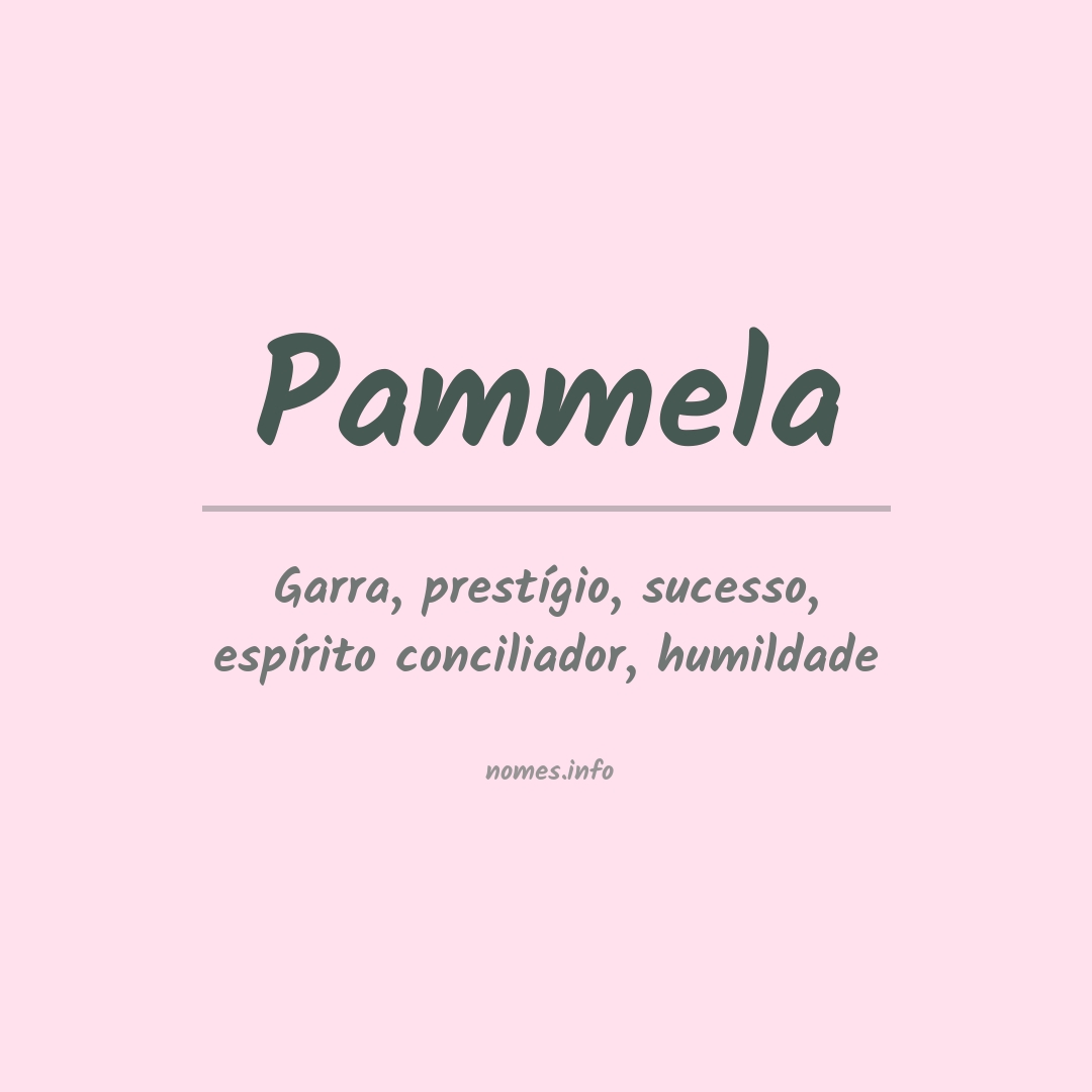 Significado do nome Pammela