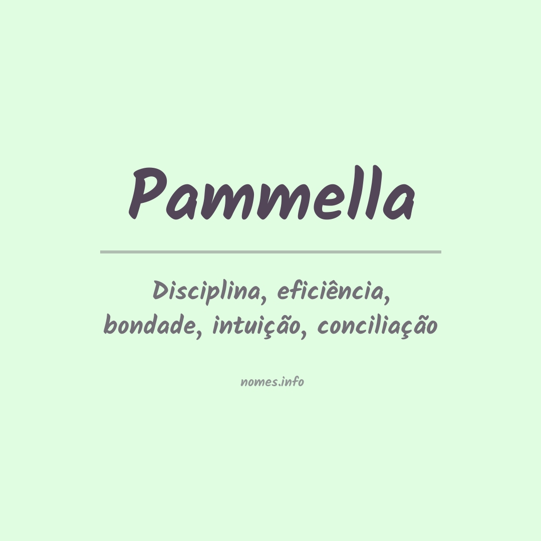 Significado do nome Pammella