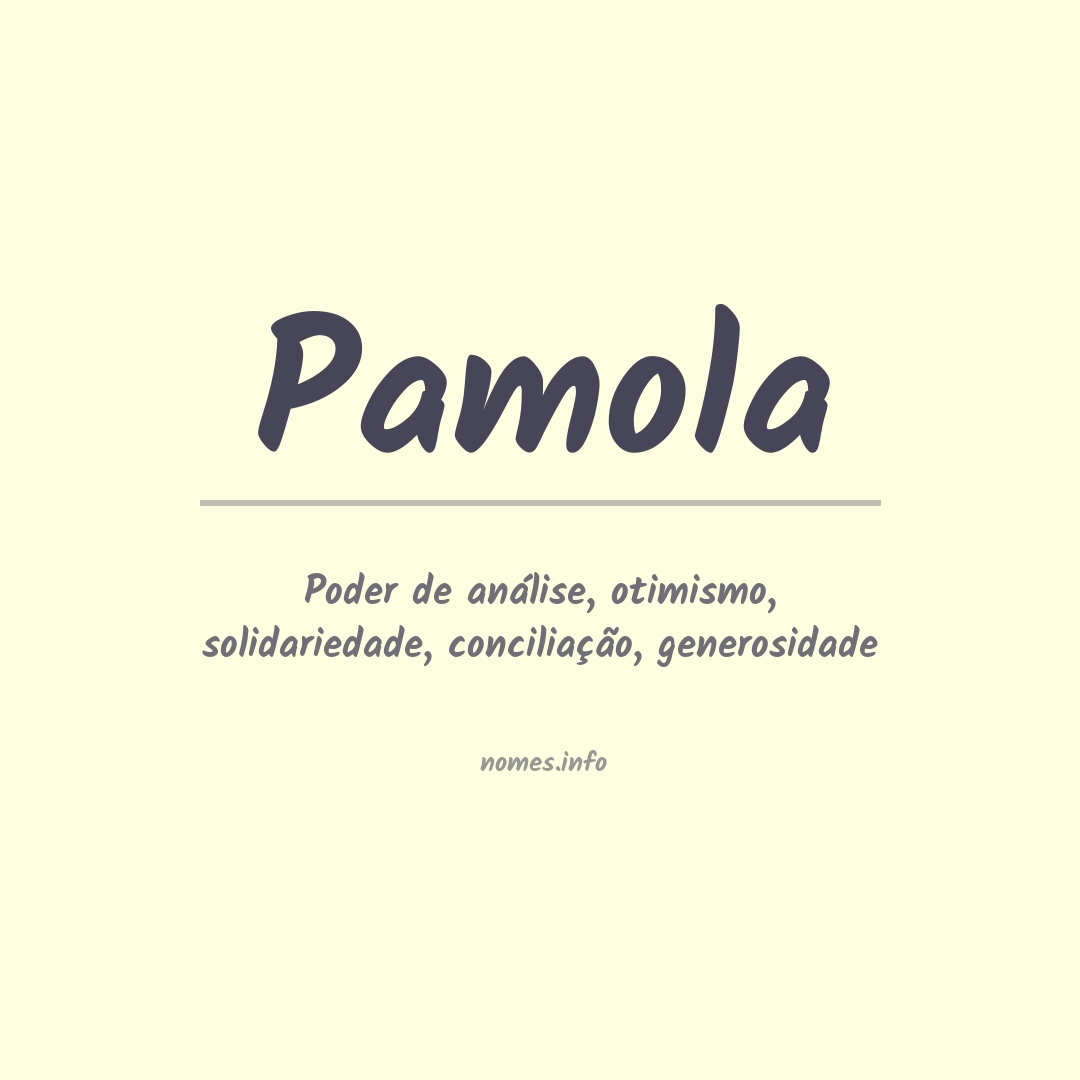 Significado do nome Pamola