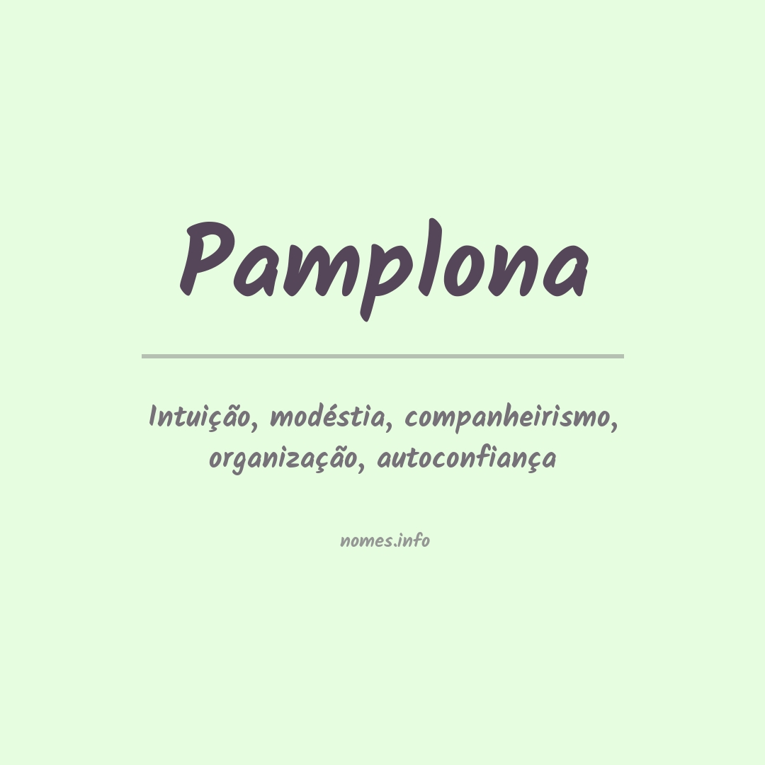 Significado do nome Pamplona