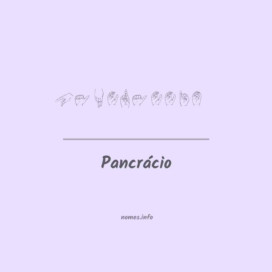 Pancrácio em Libras