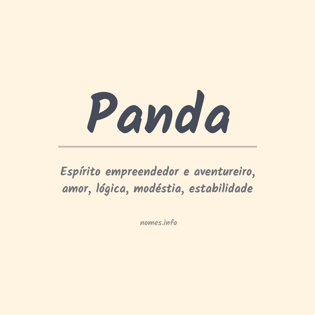 Significado do nome Panda