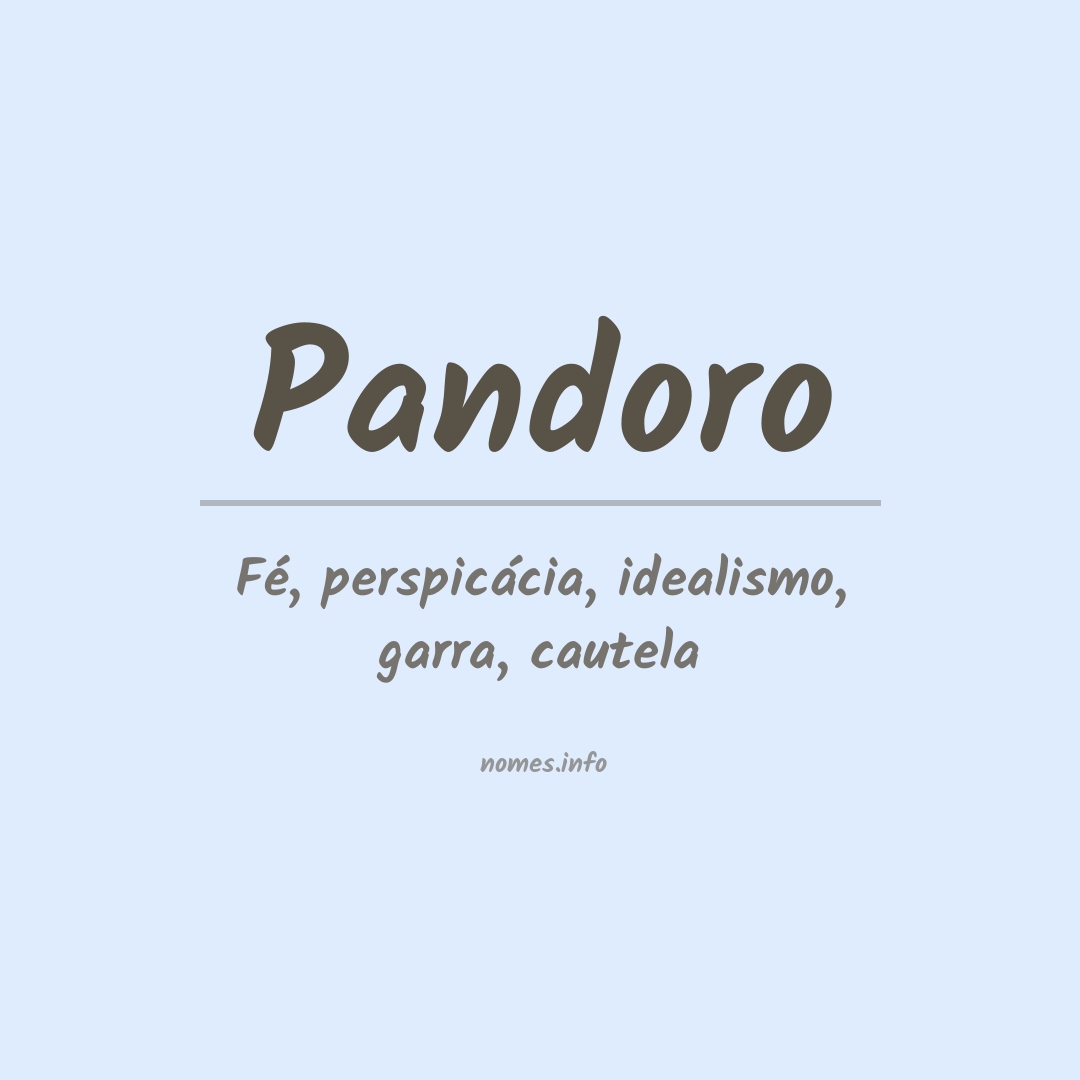 Significado do nome Pandoro