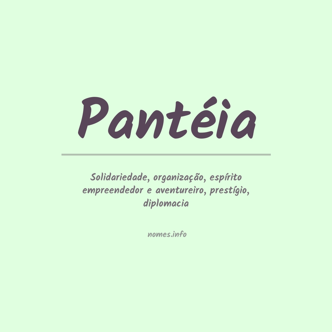 Significado do nome Pantéia