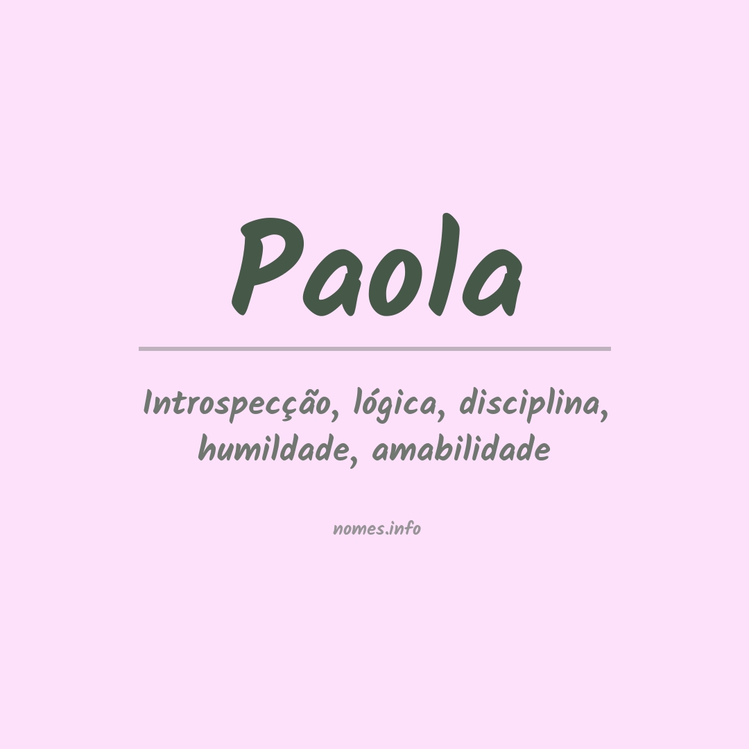 Significado do nome Paola
