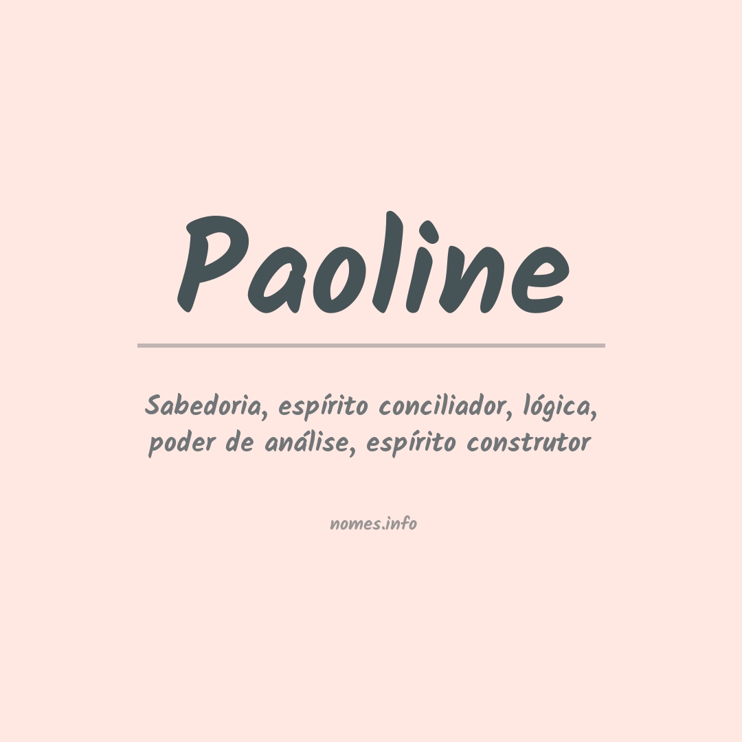 Significado do nome Paoline