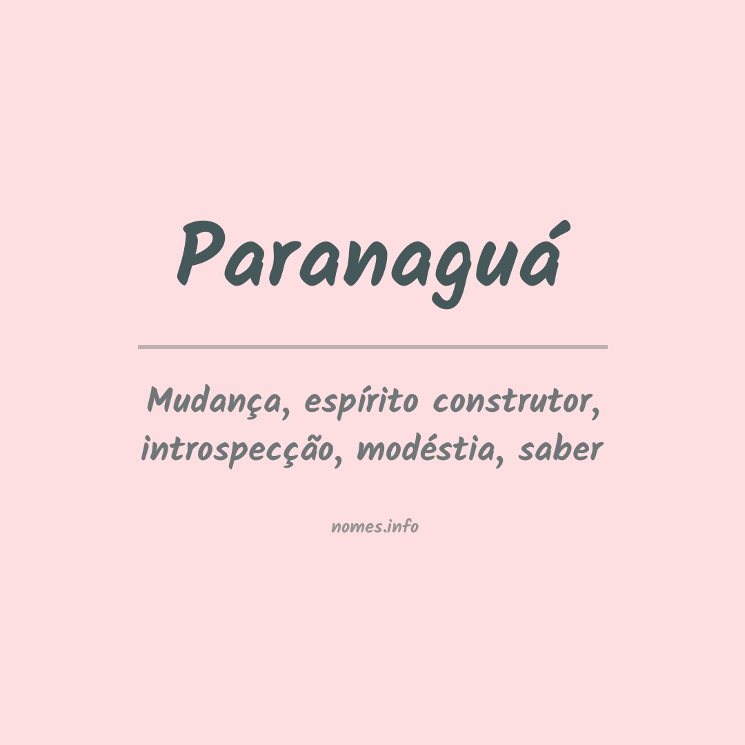 Significado do nome Paranaguá