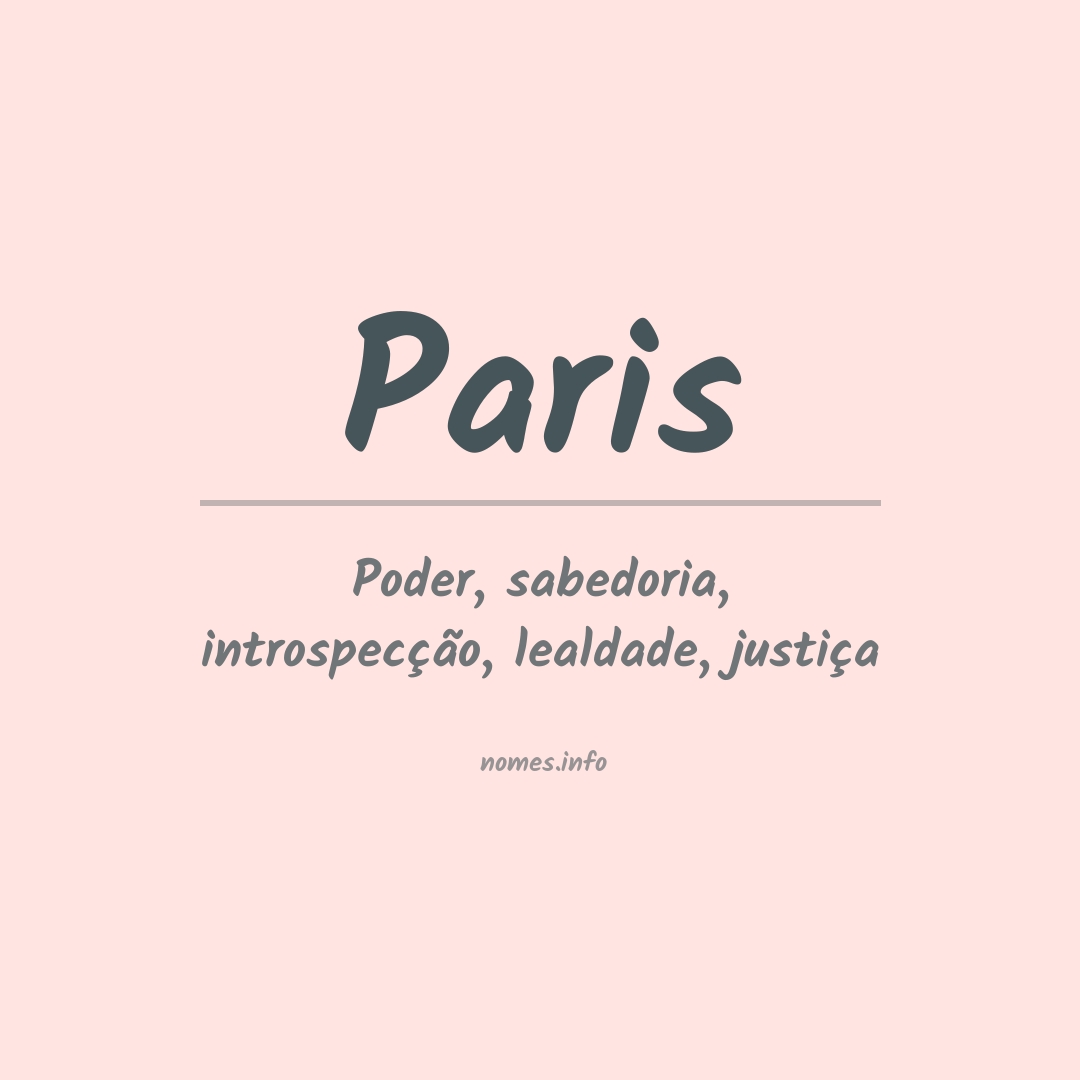 Significado do nome Paris