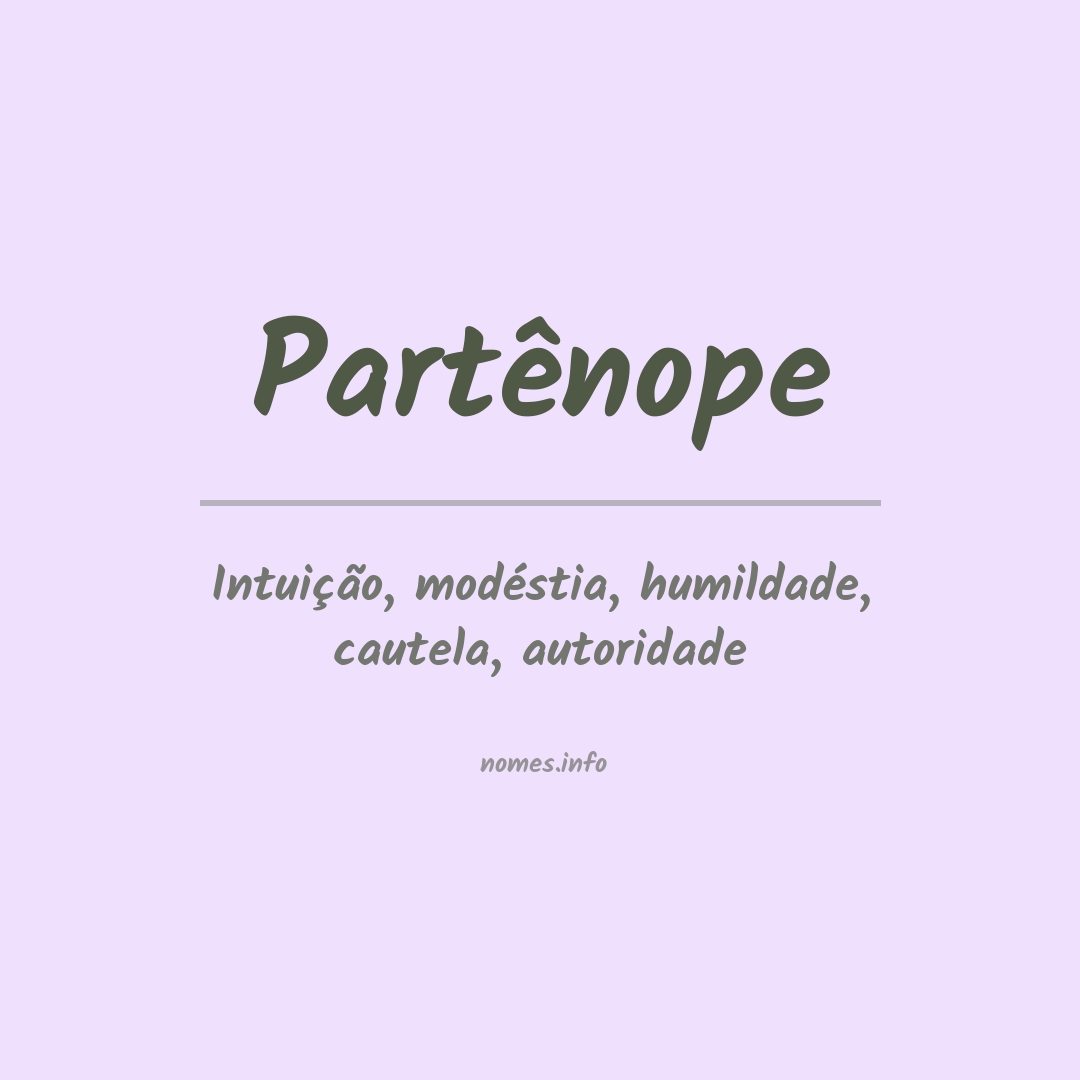 Significado do nome Partênope