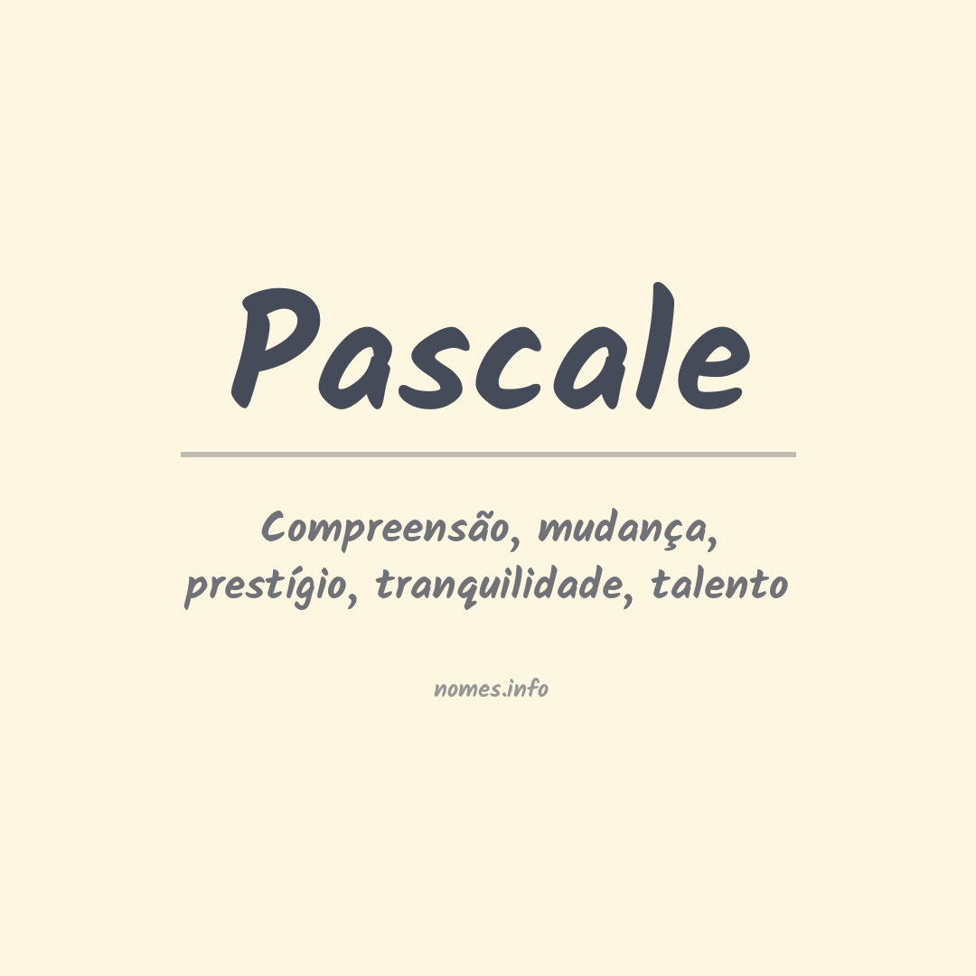 Significado do nome Pascale