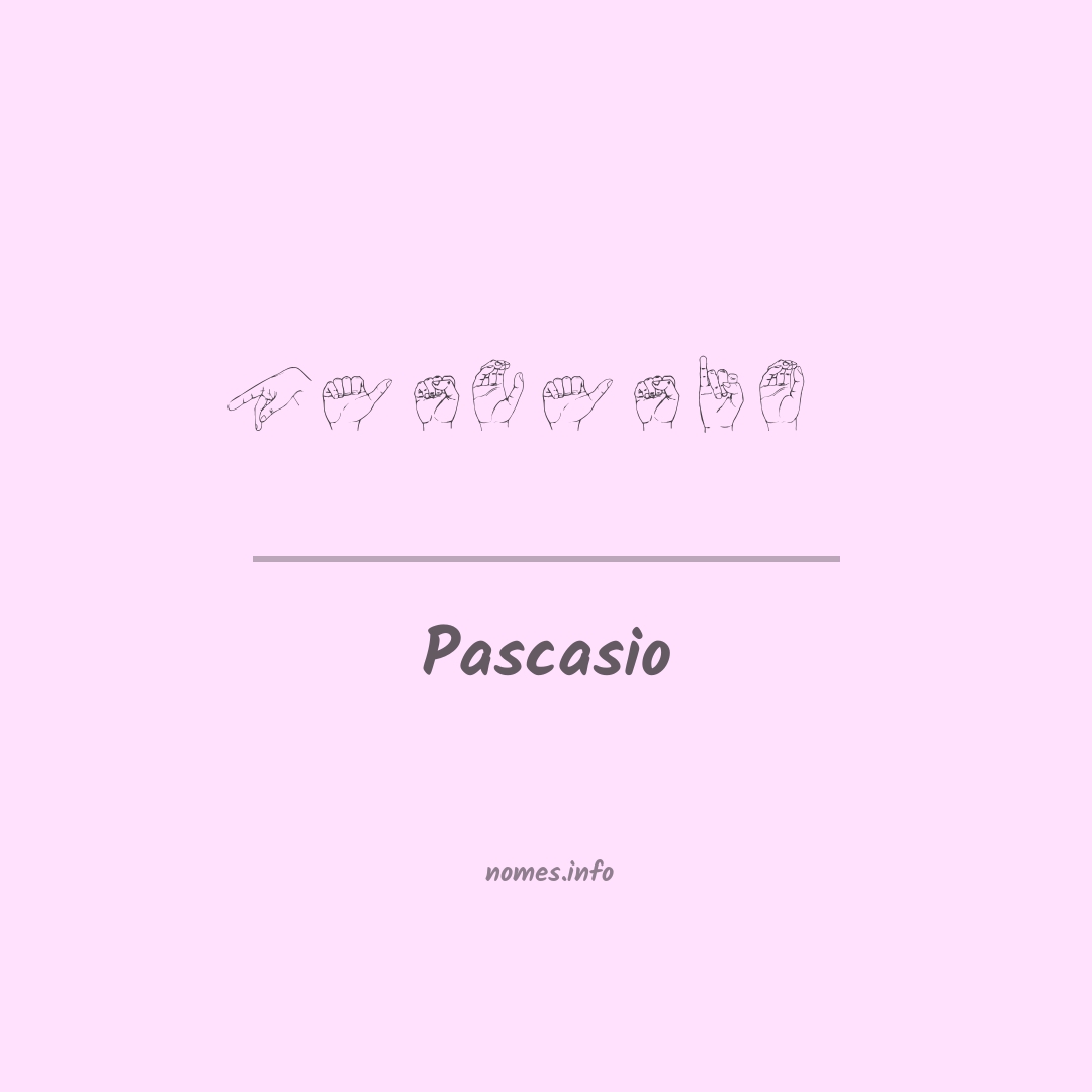 Pascasio em Libras Pascasio em Libras