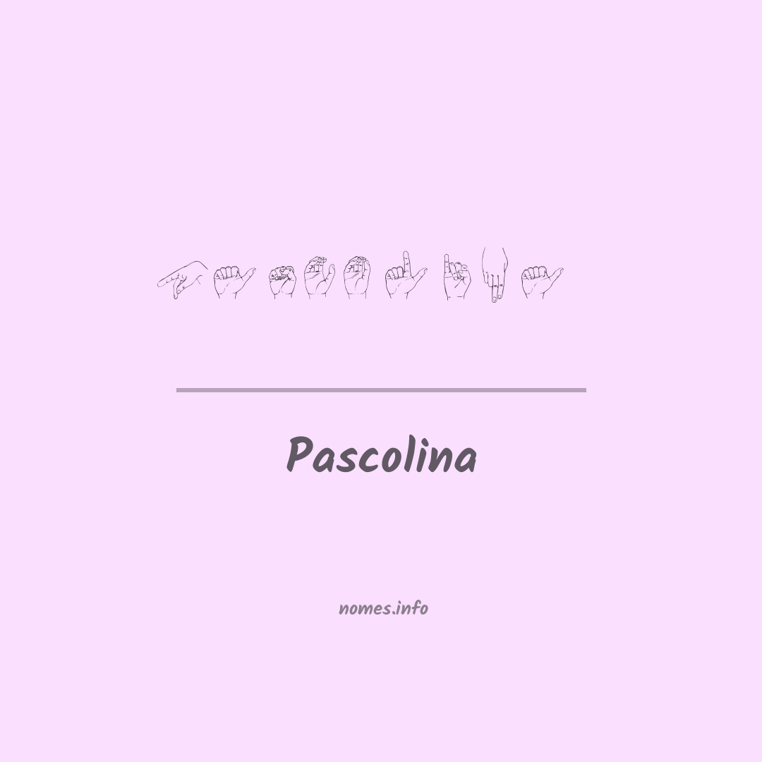 Pascolina em Libras