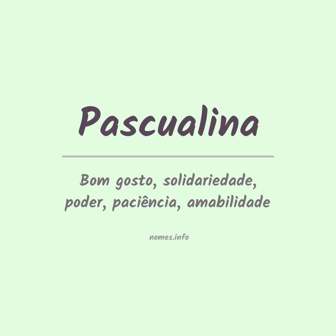 Significado do nome Pascualina