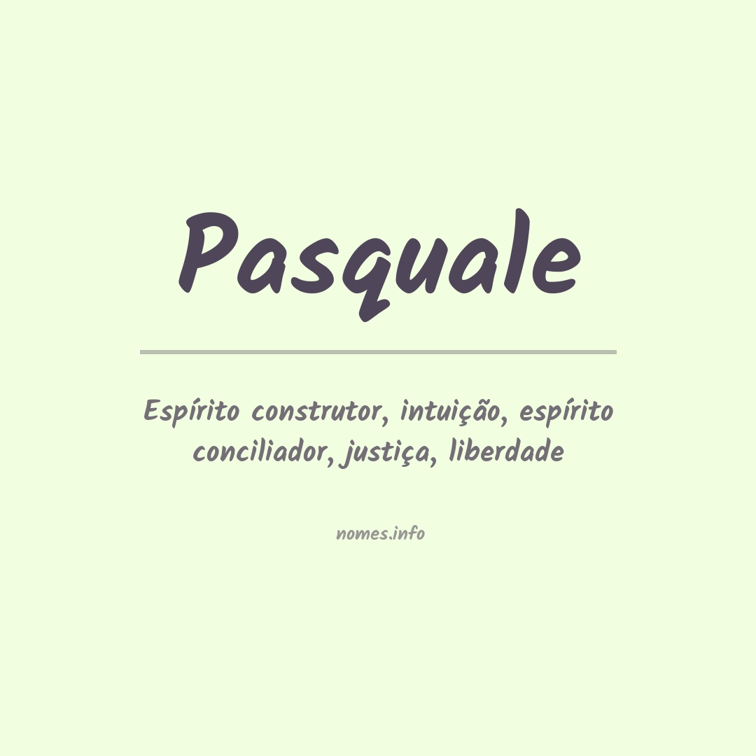 Significado do nome Pasquale