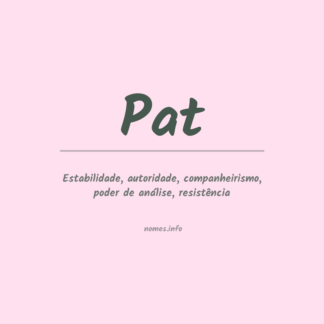 Significado do nome Pat