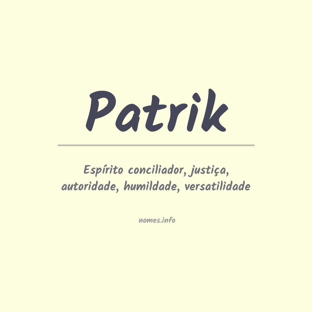 Significado do nome Patrik