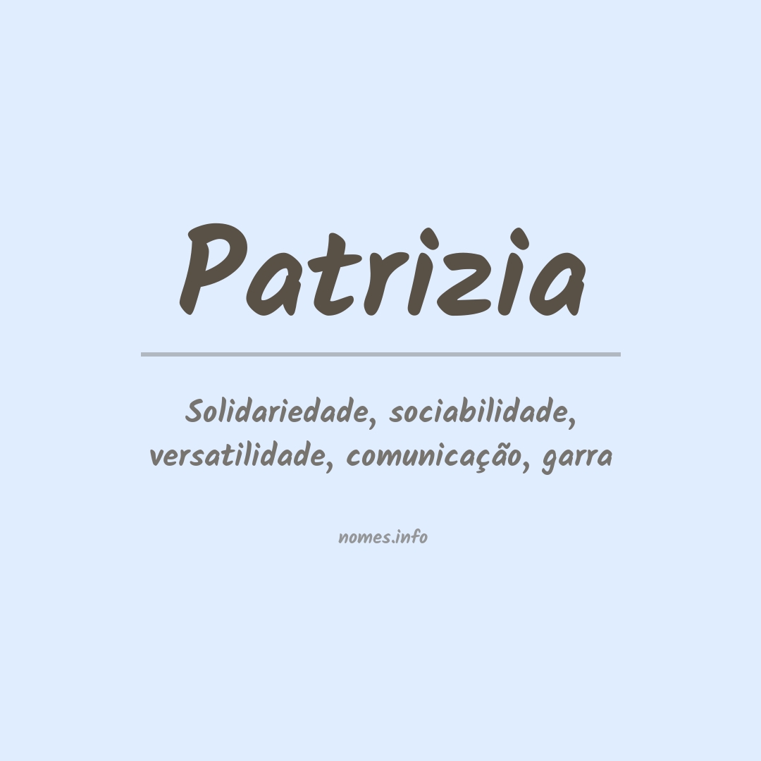 Significado do nome Patrizia