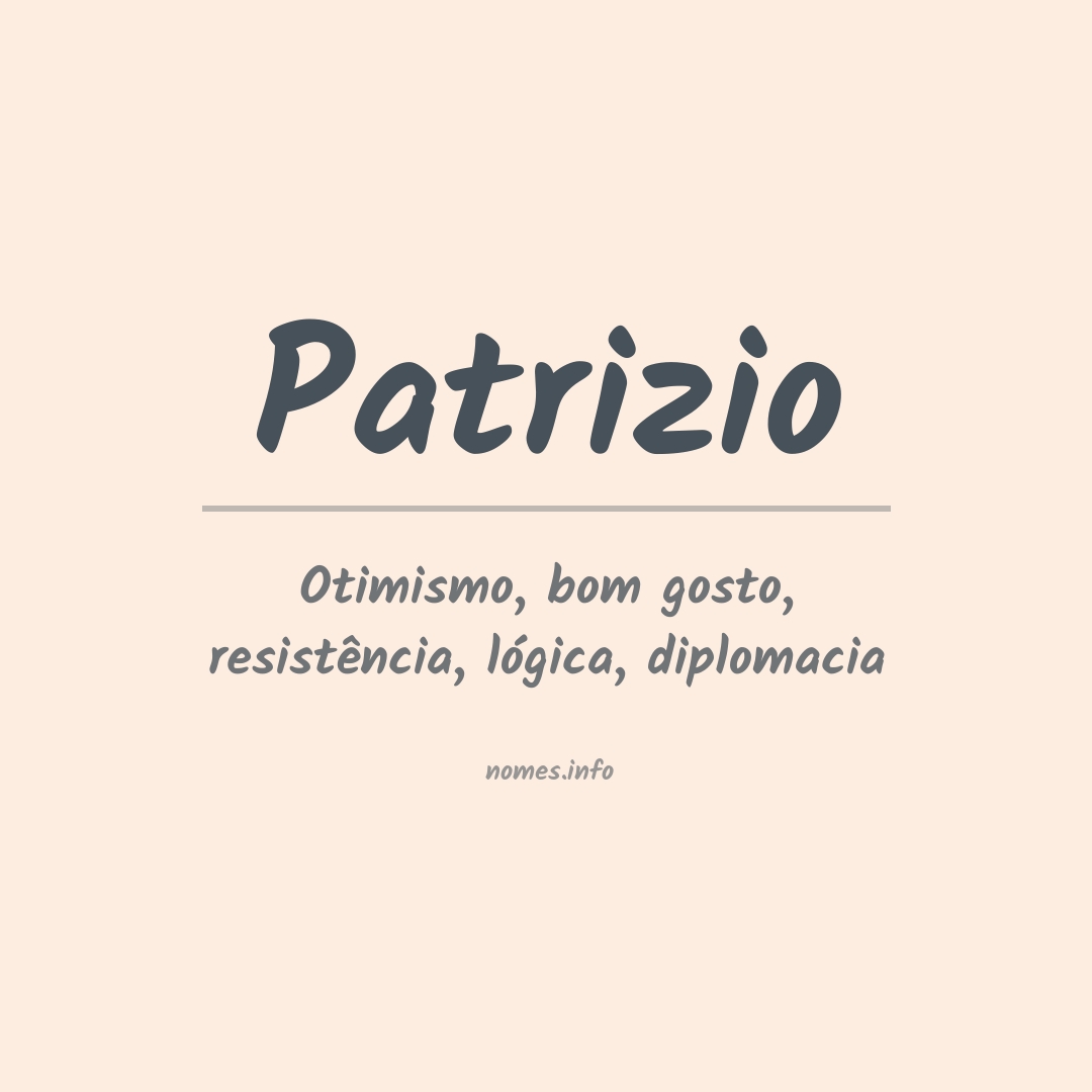 Significado do nome Patrizio