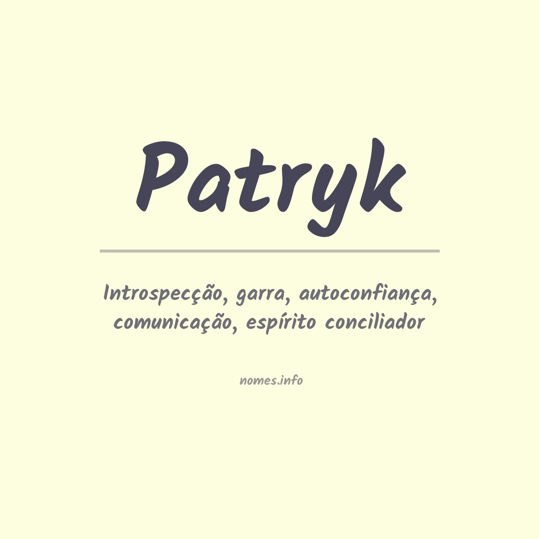 Significado do nome Patryk