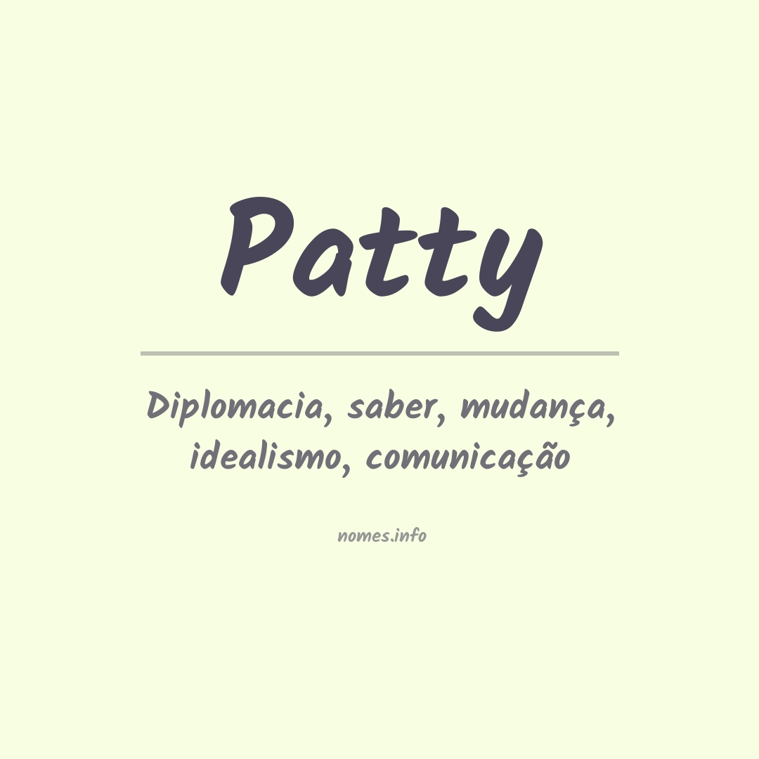 Significado do nome Patty