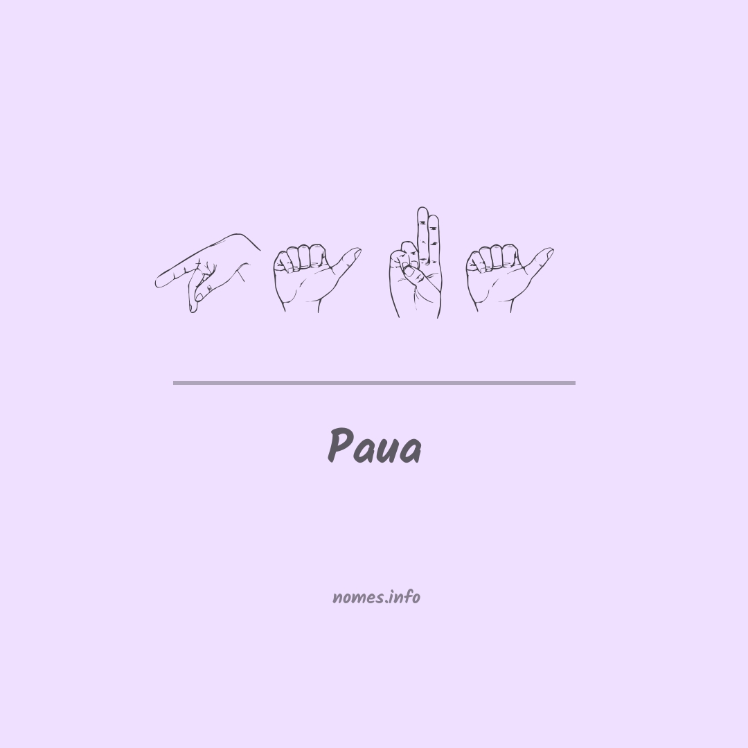 Paua em Libras
