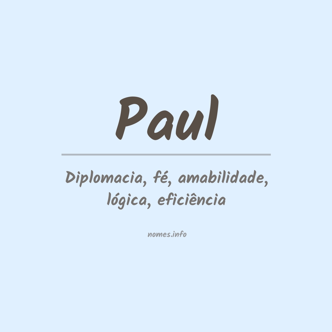Significado do nome Paul