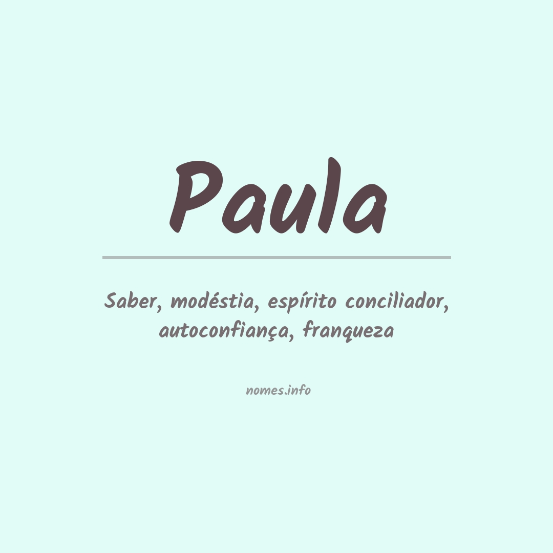 Significado do nome Paula