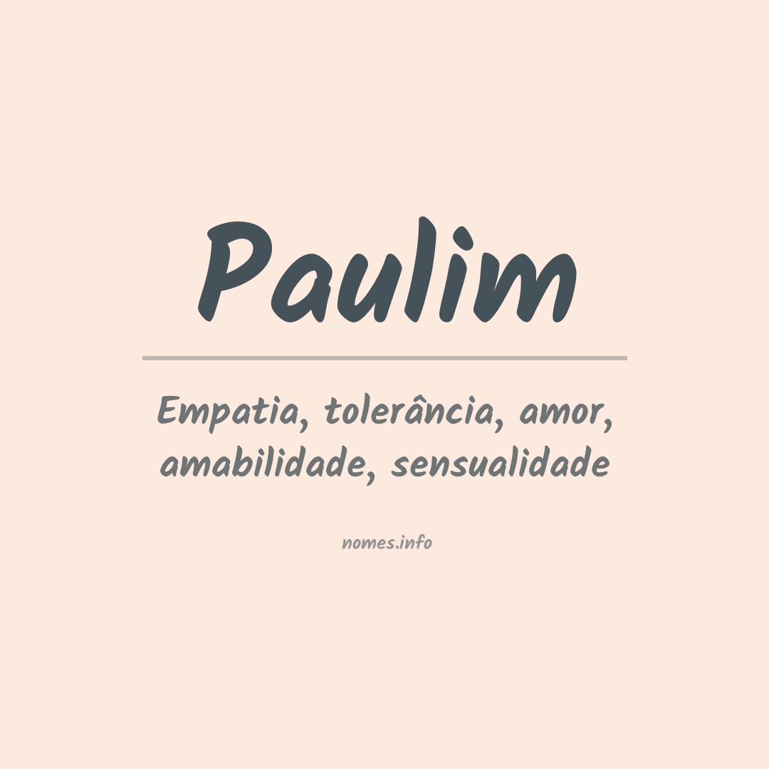 Significado do nome Paulim