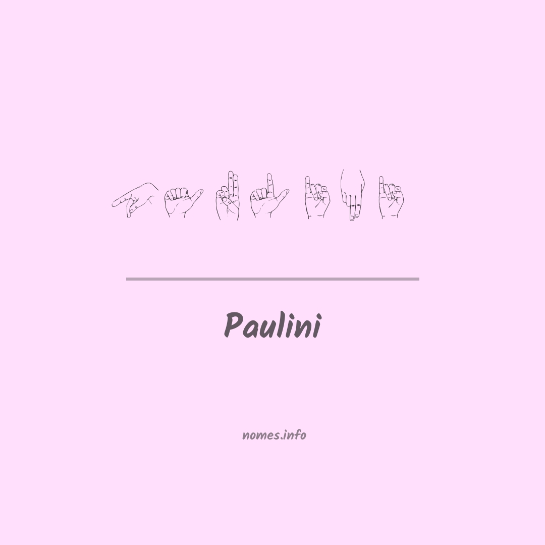 Paulini em Libras