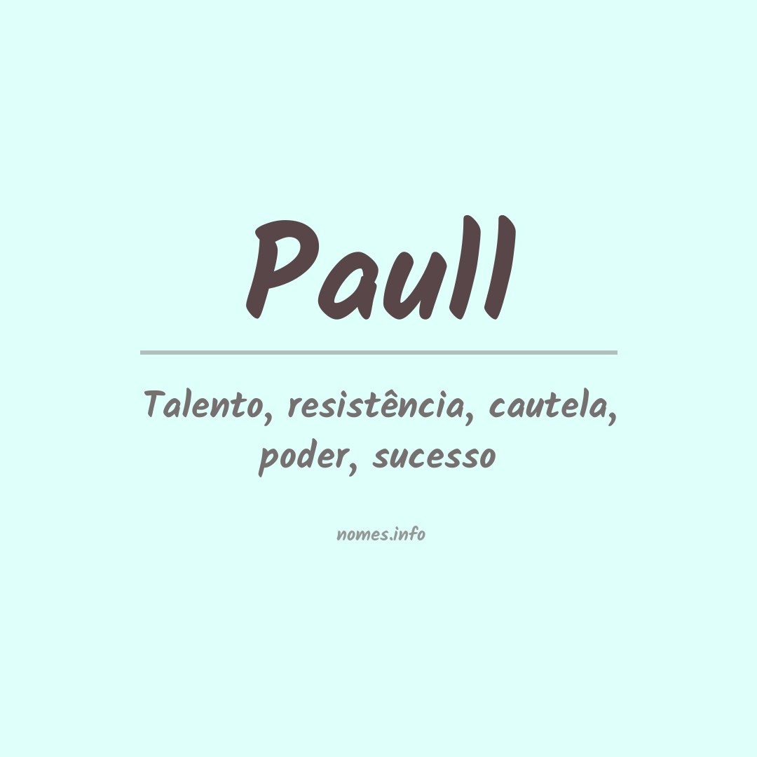 Significado do nome Paull