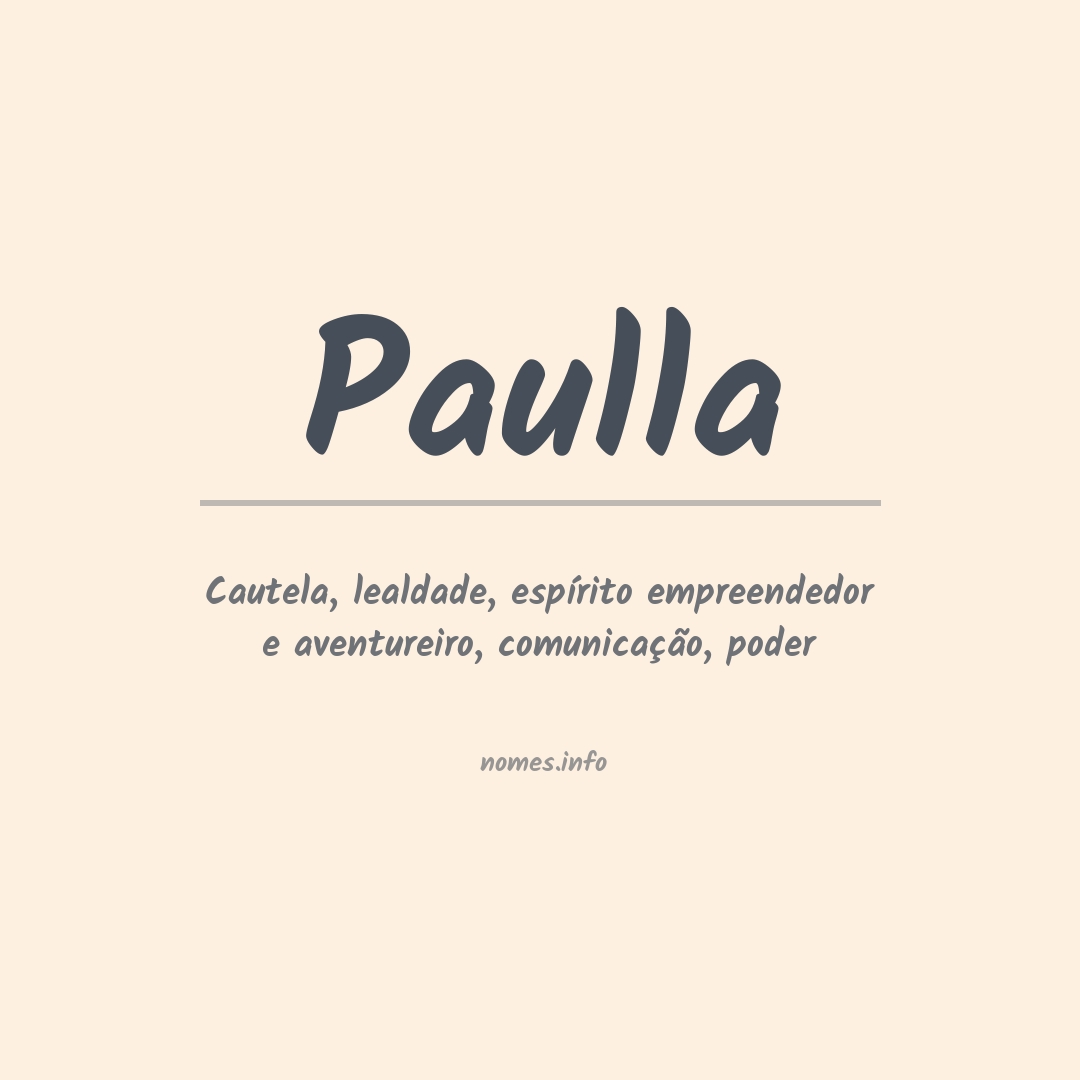 Significado do nome Paulla