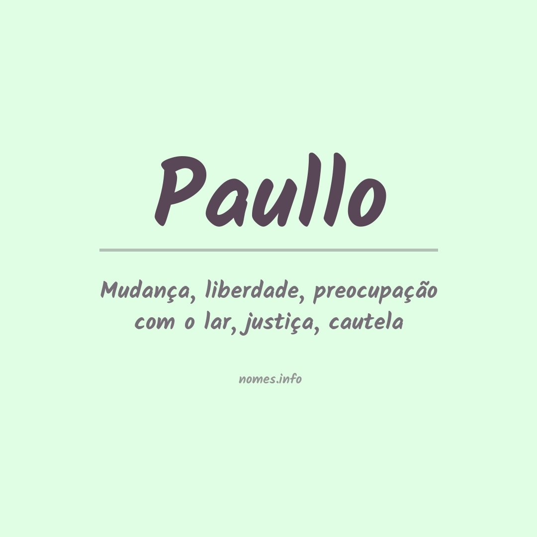 Significado do nome Paullo