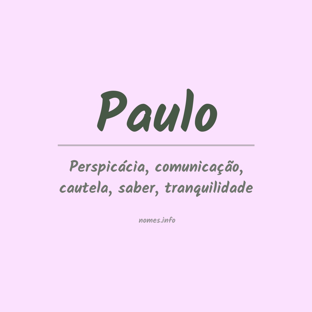 Significado do nome Paulo