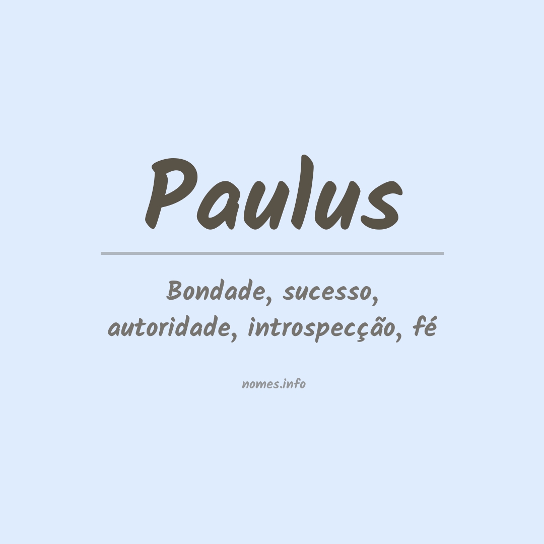 Significado do nome Paulus